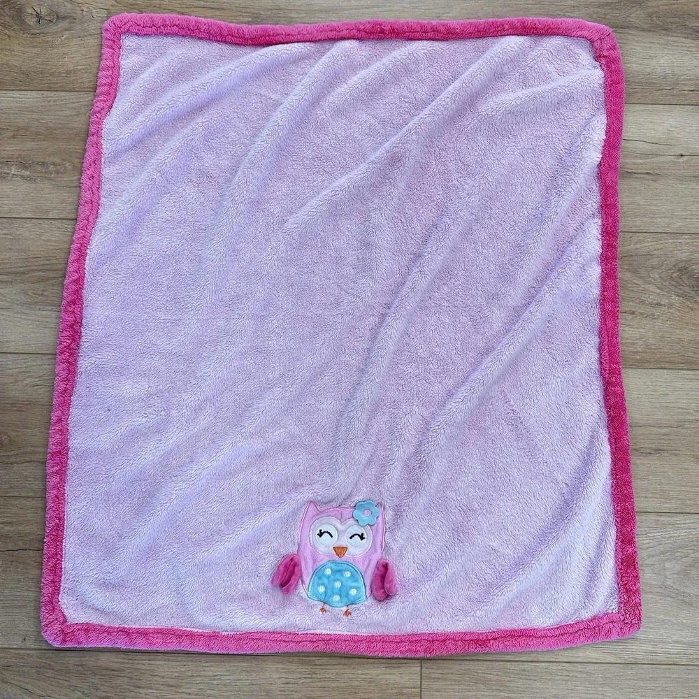 Baby Gear Pink Owl Plush Fleece Girl‎ Baby Security Blanket Lovey Aqua Blue Pink